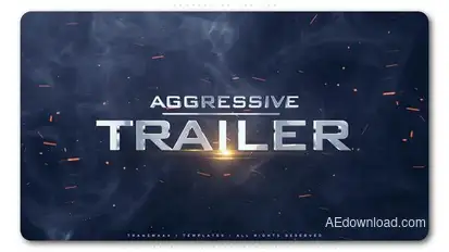 Aggressive Trailer Titles template preview