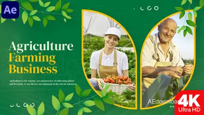 Agriculture Farming Business Slideshow Video Displays template preview