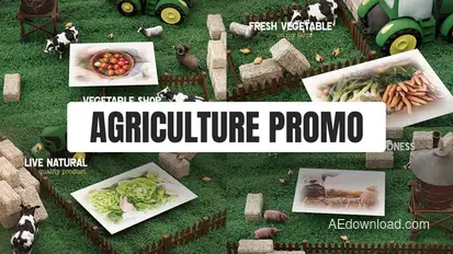 Agriculture Promo Organic Farm Elements template preview