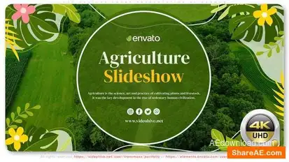 Agriculture Today Presentation Slideshow Openers template preview
