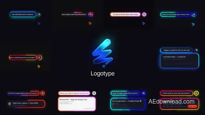AI Dark Search Bar Elements template preview