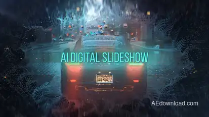 AI Digital Slideshow Video Displays template preview