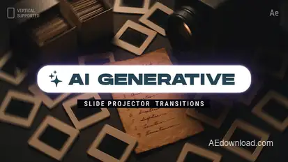 AI Generative Slide Projector Transitions | Vertical | After Effects Elements template preview