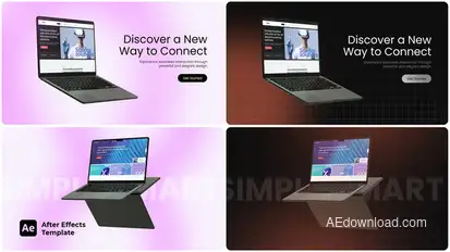 AI Website Presentation | Laptop Mockup Product Promo template preview