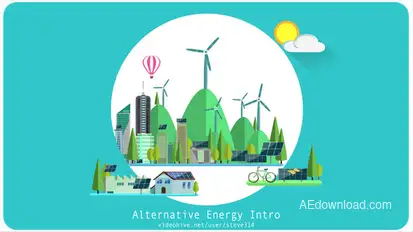 Alternative Energy Intro Video Displays template preview