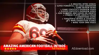 Amazing American Football Intro Openers template preview