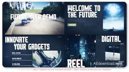 Amazing Future Technologies Video Displays template preview