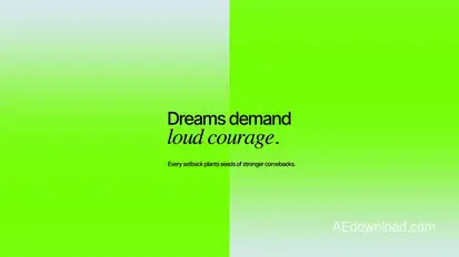 Ambient Italic Titles Titles template preview