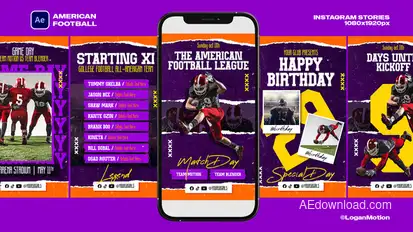 American Football broadcast-packages template preview