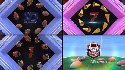 American Football Countdown 5 Elements template preview