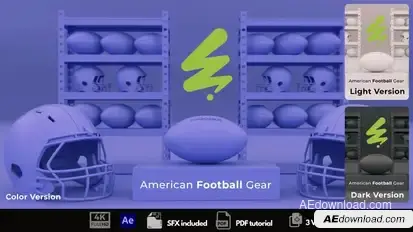American Football Gear Logo Stings template preview