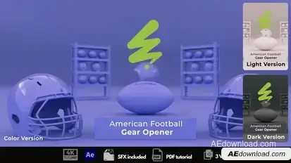 American Football Gear Opener Openers template preview