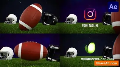 American Football Logo for After Effects Logo Stings template preview