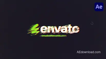 Analog Glitch Logo Logo Stings template preview