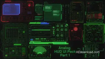 Analog HUD UI Pack 1 Elements template preview