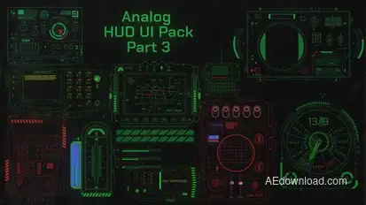 Analog HUD UI Pack 3 Elements template preview