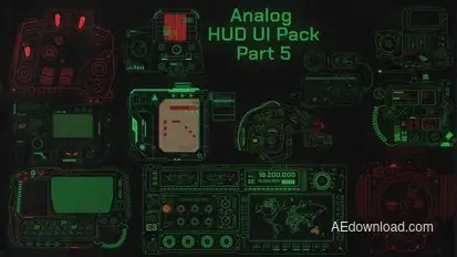 Analog HUD UI Pack 5 Elements template preview