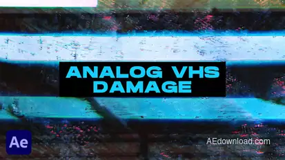 Analog VHS Damage Transitions | After Effects Elements template preview