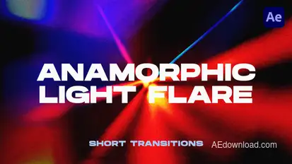 Anamorphic Light Flare Transitions | After Effects Elements template preview