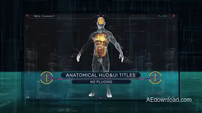 Anatomical HUD UI Titles Titles template preview