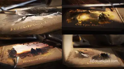 Ancient Battle Book Video Displays template preview