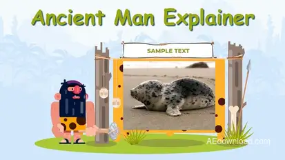 Ancient Man Explainer Product Promo template preview