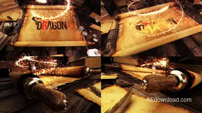 Ancient Parchment Unveil Logo Stings template preview