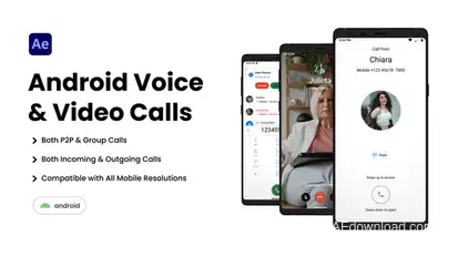 Android Phone Call Creator Elements template preview