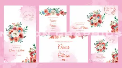 Angela Wedding Invitation | Mogrt Video Displays template preview