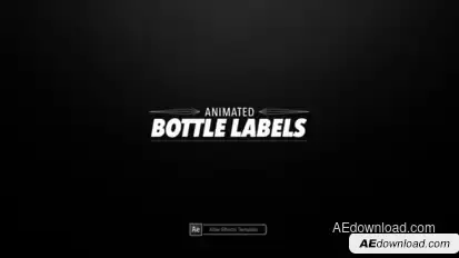 Animated Bottle Labels Product Promo template preview