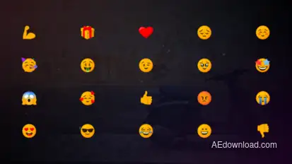 Animated Emoji vol.01 Elements template preview