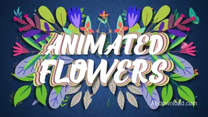 Animated Flowers || After Effects Elements template preview