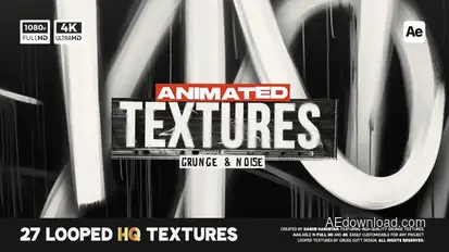 Animated Grunge & Noise Textures Elements template preview
