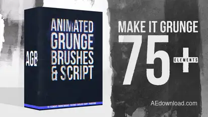 Animated Grunge Brushes Collection + Script Elements template preview