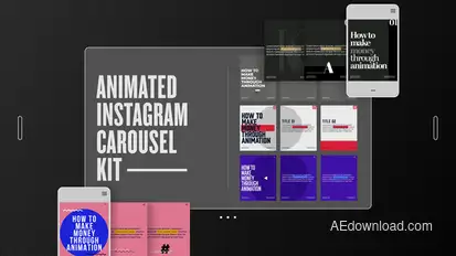 Animated Instagram Carousel Kit: Boost Engagement with 5 Unique Styles & Easy Customization Elements template preview