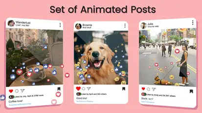Animated Instagram Hearts Elements template preview