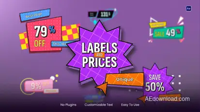 Animated Labels & Prices Elements template preview