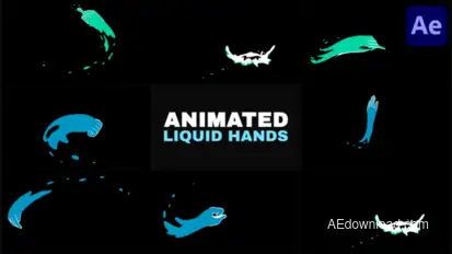 Animated Liquid Hands | After Effects Elements template preview