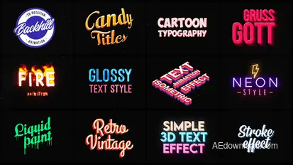 Animated Motion Titles Titles template preview
