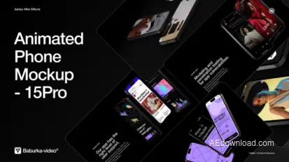 Animated Phone Mockup | 15 Pro Product Promo template preview