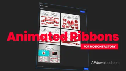 Animated Ribbons for Motion Factory Elements template preview
