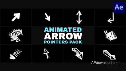 Animated Sketchy Arrow Pointers Pack | After Effects Elements template preview