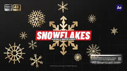 Animated Snowflakes Elements template preview