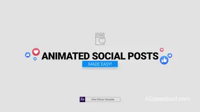 Animated Social Posts broadcast-packages template preview