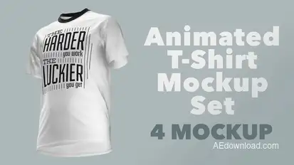 Animated T-Shirt Mockup Set Product Promo template preview