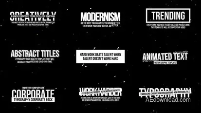Animated Text Titles 2.0 | After Effects Titles template preview