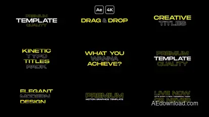 Animated Text Titles | After Effects Titles template preview