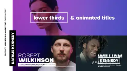 Animated Titles and Lower Thirds Titles template preview