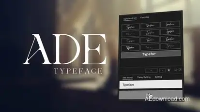 Animated Typeface - Ade Titles template preview