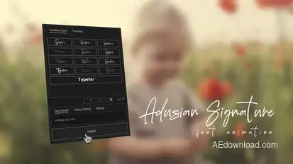 Animated Typeface - Adusian Signature Titles template preview
